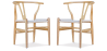 Buy X2 Dining Chair Scandinavian Design Wooden Cord Seat - Wish Natural wood 60062 - prices
