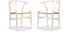Buy X2 Dining Chair Scandinavian Design Wooden Cord Seat - Wish Ivory 60062 at MyFaktory