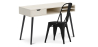 Buy Desk Table Wooden Design Scandinavian Style Viggo + Bistrot Metalix Chair New edition Black 60065 - in the EU