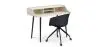 Buy Office Desk Table Wooden Design Scandinavian Style Eldrid + Design Office Chair with Wheels Black 60066 - in the EU