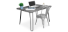 Buy Grey Hairpin 120x90 Desk Table + Bistrot Metalix Chair Silver 60069 - prices