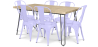 Buy Hairpin 150x90 Dining Table + X6 Bistrot Metalix Chair Lavander 59922 with a guarantee