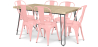 Buy Hairpin 150x90 Dining Table + X6 Bistrot Metalix Chair Pastel orange 59922 - in the EU
