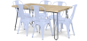 Buy Hairpin 150x90 Dining Table + X6 Bistrot Metalix Chair Grey blue 59922 - prices