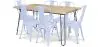 Buy Hairpin 150x90 Dining Table + X6 Bistrot Metalix Chair Grey blue 59922 - prices