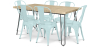 Buy Hairpin 150x90 Dining Table + X6 Bistrot Metalix Chair Pale Green 59922 at MyFaktory