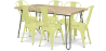 Buy Hairpin 150x90 Dining Table + X6 Bistrot Metalix Chair Pastel yellow 59922 in the Europe
