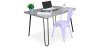 Buy Grey Hairpin 120x90 Desk Table + Bistrot Metalix Chair Lavander 60069 with a guarantee