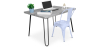 Buy Grey Hairpin 120x90 Desk Table + Bistrot Metalix Chair Grey blue 60069 - prices
