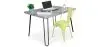 Buy Grey Hairpin 120x90 Desk Table + Bistrot Metalix Chair Pastel yellow 60069 in the Europe