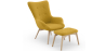 Buy Upholstered Armchair with Footrest - Scandinavian - Wub Yellow 60084 in the Europe