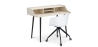 Buy Office Desk Table Wooden Design Scandinavian Style Eldrid + Design Office Chair with Wheels White 60066 - in the EU