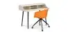 Buy Office Desk Table Wooden Design Scandinavian Style Eldrid + Design Office Chair with Wheels Orange 60066 - prices