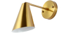 Buy Wall lamp with adjustable shade, brass  - Roser Gold 60023 - in the EU