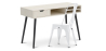 Buy Desk Table Wooden Design Scandinavian Style Viggo + Bistrot Metalix Chair New edition White 60065 - prices