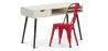 Buy Desk Table Wooden Design Scandinavian Style Viggo + Bistrot Metalix Chair New edition Red 60065 - prices