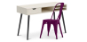 Buy Desk Table Wooden Design Scandinavian Style Viggo + Bistrot Metalix Chair New edition Purple 60065 in the Europe