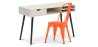 Buy Desk Table Wooden Design Scandinavian Style Viggo + Bistrot Metalix Chair New edition Orange 60065 home delivery