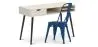 Buy Desk Table Wooden Design Scandinavian Style Viggo + Bistrot Metalix Chair New edition Dark blue 60065 with a guarantee