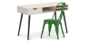 Buy Desk Table Wooden Design Scandinavian Style Viggo + Bistrot Metalix Chair New edition Green 60065 with a guarantee