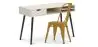 Buy Desk Table Wooden Design Scandinavian Style Viggo + Bistrot Metalix Chair New edition Gold 60065 at MyFaktory