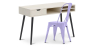 Buy Desk Table Wooden Design Scandinavian Style Viggo + Bistrot Metalix Chair New edition Lavander 60065 - prices