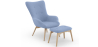 Buy Upholstered Armchair with Footrest - Scandinavian - Wub Light blue 60084 - prices