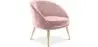 Buy Velvet upholstered accent chair with wooden legs - Oirna Light Pink 60077 - in the EU