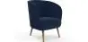 Buy Velvet upholstered armchair  - Rese Dark blue 60083 - in the EU
