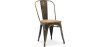 Buy Dining Chair Bistrot Metalix Industrial Metal and Light Wood - New Edition Metallic bronze 60123 - in the EU
