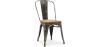 Buy Dining Chair Bistrot Metalix Industrial Metal and Light Wood - New Edition Industriel 60123 in the Europe