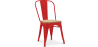 Buy Dining Chair Bistrot Metalix Industrial Metal and Light Wood - New Edition Red 60123 - prices