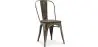Buy Dining Chair Bistrot Metalix Industrial Metal and Dark Wood - New Edition Metallic bronze 60124 - in the EU