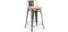 Buy Bar Stool with Backrest - Industrial Design - Wood & Steel - 60cm - New Edition - Metalix Industriel 60125 - prices
