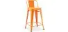 Buy Bar Stool with Backrest - Industrial Design - 60cm - New Edition - Metalix Orange 60126 - in the EU