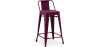 Buy Bar Stool with Backrest - Industrial Design - 60cm - New Edition - Metalix Purple 60126 - prices