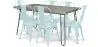 Buy Grey Hairpin 150x90 Dining Table + X6 Bistrot Metalix Chair Pale Green 59924 at MyFaktory