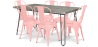 Buy Grey Hairpin 150x90 Dining Table + X6 Bistrot Metalix Chair Pastel orange 59924 - in the EU