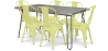 Buy Grey Hairpin 150x90 Dining Table + X6 Bistrot Metalix Chair Pastel yellow 59924 in the Europe