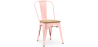 Buy Dining Chair Bistrot Metalix Industrial Metal and Light Wood - New Edition Pastel orange 60123 in the Europe