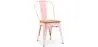 Buy Dining Chair Bistrot Metalix Industrial Metal and Light Wood - New Edition Pastel orange 60123 home delivery