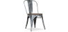 Buy Dining Chair Bistrot Metalix Industrial Metal and Dark Wood - New Edition Industriel 60124 in the Europe