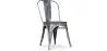 Buy Dining Chair Bistrot Metalix Industrial Metal and Dark Wood - New Edition Industriel 60124 at MyFaktory