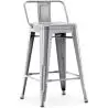 Buy Bar Stool with Backrest - Industrial Design - 60cm - New Edition - Metalix Steel 60126 at MyFaktory