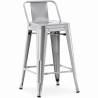 Buy Bar Stool with Backrest - Industrial Design - 60cm - New Edition - Metalix Steel 60126 - prices