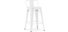 Buy Bar Stool with Backrest - Industrial Design - 60cm - New Edition - Metalix White 60126 at MyFaktory