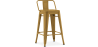 Buy Bar Stool with Backrest - Industrial Design - 60cm - New Edition - Metalix Gold 60126 home delivery