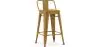 Buy Bar Stool with Backrest - Industrial Design - 60cm - New Edition - Metalix Gold 60126 with a guarantee