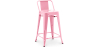 Buy Bar Stool with Backrest - Industrial Design - 60cm - New Edition - Metalix Pink 60126 at MyFaktory