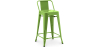 Buy Bar Stool with Backrest - Industrial Design - 60cm - New Edition - Metalix Light green 60126 at MyFaktory